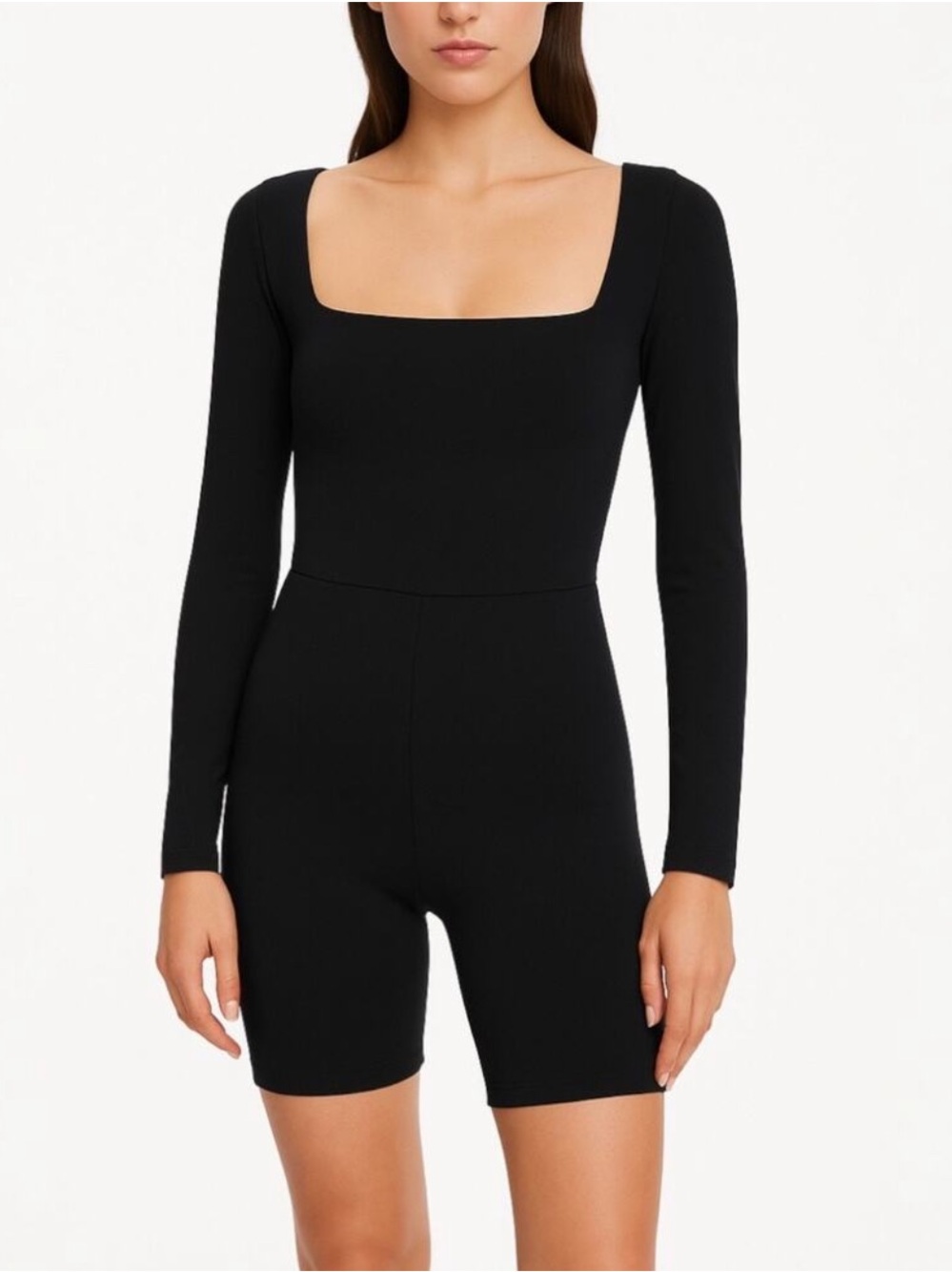 Aritzia Babaton Contour Squareneck Longsleeve Romper M
